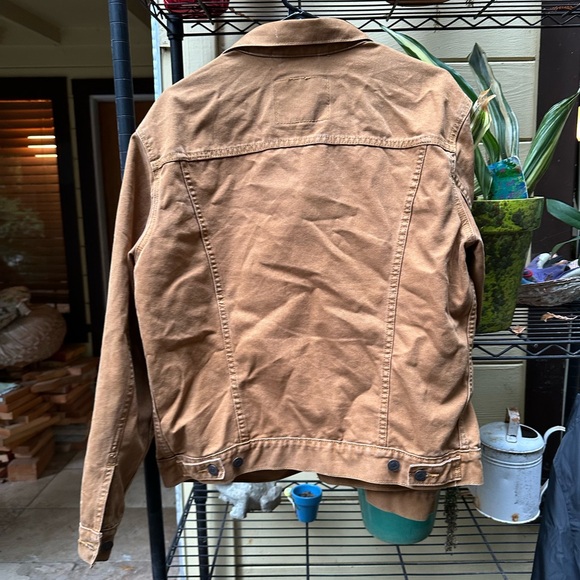 LEVI STRAUSS & CO Vintage Tan Denim Jacket Standard Size Medium Button Down - Picture 7 of 12